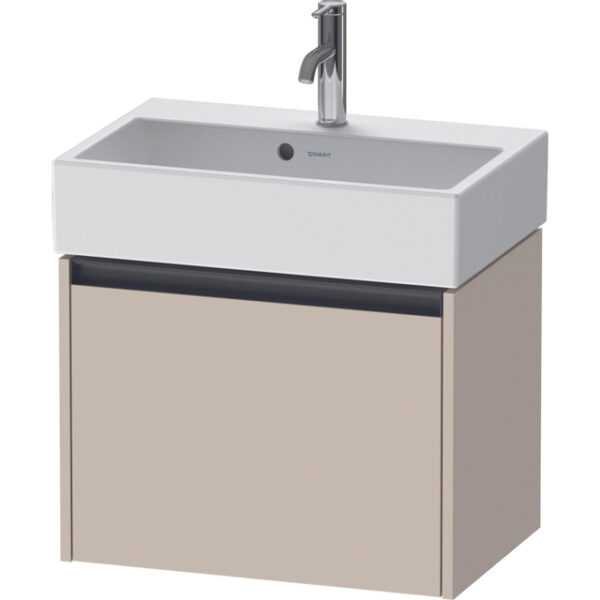 duravit ketho 2 wastafelonderbouwkast met 1 lade 58.4x39x44cm met greep antraciet taupe supermat sw773145