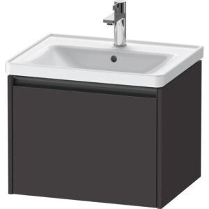 duravit ketho 2 wastafelonderbouwkast met 1 lade 58.4x45.5x44cm met greep antraciet grafiet supermat sw772964