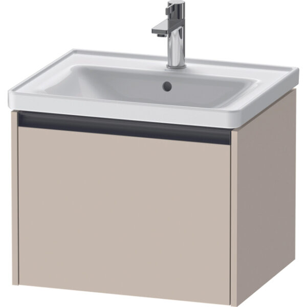 Duravit Ketho 2 wastafelonderbouwkast met 1 lade 58.4x45.5x44cm met greep antraciet taupe supermat K25081083830000