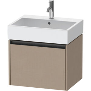 duravit ketho 2 wastafelonderbouwkast met 1 lade 58.4x46x44cm met greep antraciet linnen mat sw772471