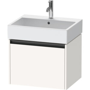 Duravit Ketho 2 wastafelonderbouwkast met 1 lade 58.4x46x44cm met greep antraciet wit supermat K25075084840000