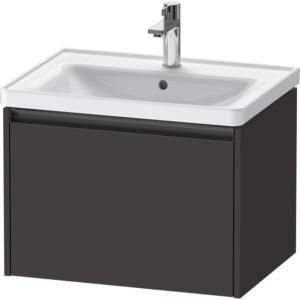 duravit ketho 2 wastafelonderbouwkast met 1 lade 63.4x45.5x44cm met greep antraciet grafiet supermat sw772092