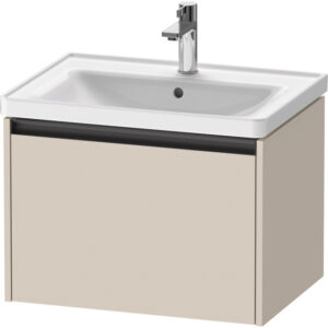 Duravit Ketho 2 wastafelonderbouwkast met 1 lade 63.4x45.5x44cm met greep antraciet taupe supermat K25082083830000