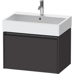 Duravit Ketho 2 wastafelonderbouwkast met 1 lade 68.4x46x44cm met greep antraciet grafiet supermat K25076080800000