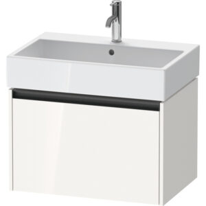 Duravit Ketho 2 wastafelonderbouwkast met 1 lade 68.4x46x44cm met greep antraciet hoogglans wit K25076022220000