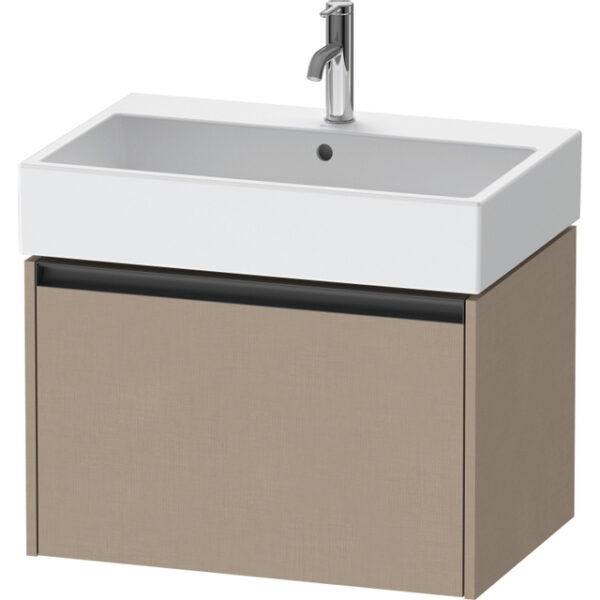 duravit ketho 2 wastafelonderbouwkast met 1 lade 68.4x46x44cm met greep antraciet linnen mat sw773059