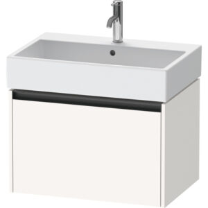 Duravit Ketho 2 wastafelonderbouwkast met 1 lade 68.4x46x44cm met greep antraciet wit supermat K25076084840000