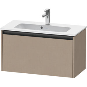 Duravit Ketho 2 wastafelonderbouwkast met 1 lade 68x39x44cm met greep antraciet Linnen mat K25056075750000