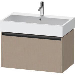 Duravit Ketho 2 wastafelonderbouwkast met 1 lade 78.4x46x44cm met greep antraciet Linnen mat K25077075750000