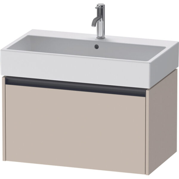 duravit ketho 2 wastafelonderbouwkast met 1 lade 78.4x46x44cm met greep antraciet taupe supermat sw773147