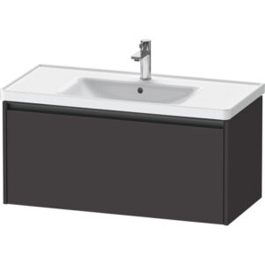 Duravit Ketho 2 wastafelonderbouwkast met 1 lade 98.4x45.5x44cm met greep antraciet grafiet supermat K25084080800000