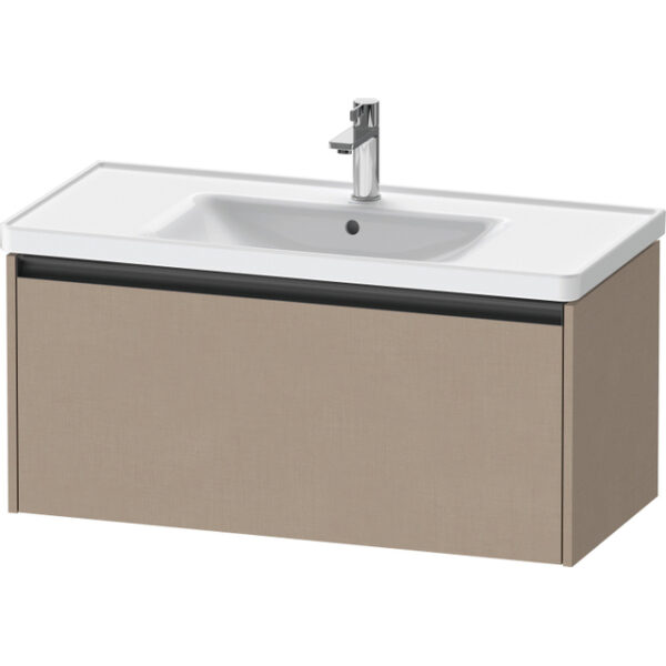 Duravit Ketho 2 wastafelonderbouwkast met 1 lade 98.4x45.5x44cm met greep antraciet Linnen mat K25084075750000