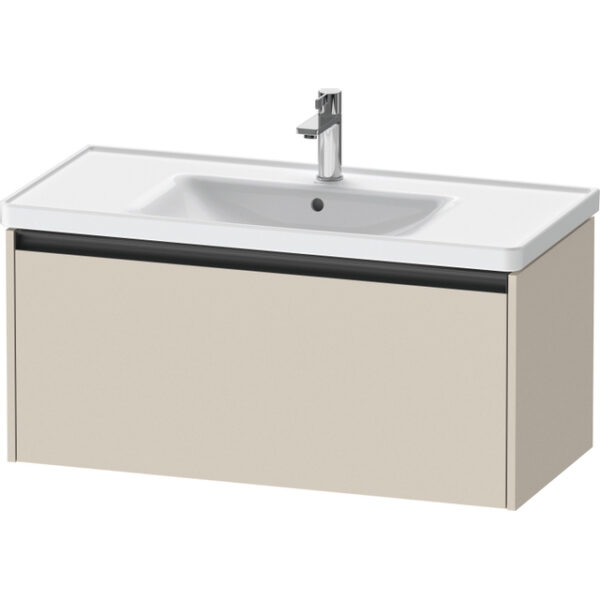 duravit ketho 2 wastafelonderbouwkast met 1 lade 98.4x45.5x44cm met greep antraciet taupe supermat sw772436