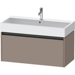 duravit ketho 2 wastafelonderbouwkast met 1 lade 98.4x46x44cm met greep antraciet basalt mat sw771898