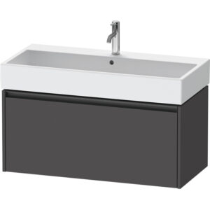 duravit ketho 2 wastafelonderbouwkast met 1 lade 98.4x46x44cm met greep antraciet grafiet mat sw772430