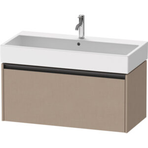 Duravit Ketho 2 wastafelonderbouwkast met 1 lade 98.4x46x44cm met greep antraciet Linnen mat K25078075750000