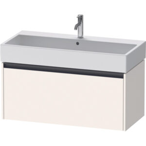 duravit ketho 2 wastafelonderbouwkast met 1 lade 98.4x46x44cm met greep antraciet wit supermat sw771998