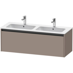 duravit ketho 2 wastafelonderbouwkast met 1 lade voor dubbele wastafel 128x48x44cm met greep antraciet basalt mat sw772055