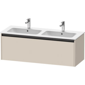 duravit ketho 2 wastafelonderbouwkast met 1 lade voor dubbele wastafel 128x48x44cm met greep antraciet taupe supermat sw771918