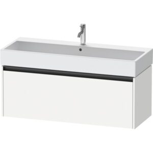 duravit ketho 2 wastafelonderbouwkast met 1 lade voor enkele wastafel 118.4x46x44cm met greep antraciet wit mat sw772892