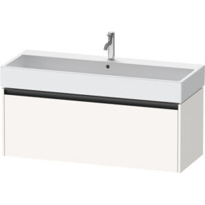 duravit ketho 2 wastafelonderbouwkast met 1 lade voor enkele wastafel 118.4x46x44cm met greep antraciet wit supermat sw772738