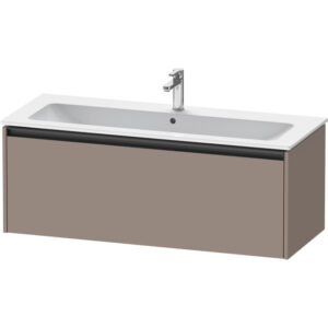 Duravit Ketho 2 wastafelonderbouwkast met 1 lade voor enkele wastafel 121x48x44cm met greep antraciet basalt mat K25065043430000