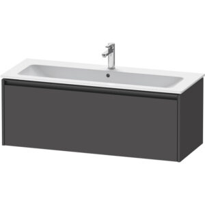 duravit ketho 2 wastafelonderbouwkast met 1 lade voor enkele wastafel 121x48x44cm met greep antraciet grafiet mat sw772993