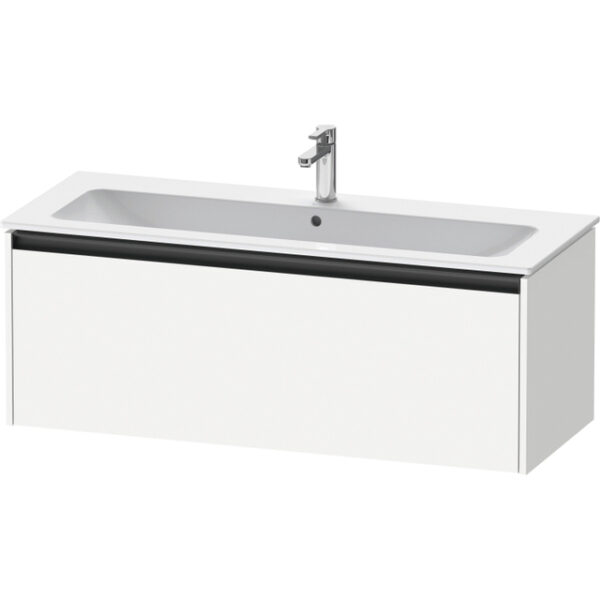 duravit ketho 2 wastafelonderbouwkast met 1 lade voor enkele wastafel 121x48x44cm met greep antraciet wit mat sw772886