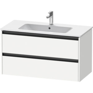 duravit ketho 2 wastafelonderbouwkast met 2 laden 101x48x55cm met grepen antraciet wit mat sw771896