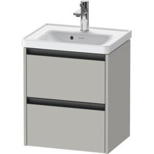 Duravit Ketho 2 wastafelonderbouwkast met 2 laden 48.4x37.5x54.9cm met grepen antraciet betongrijs mat K25280007070000