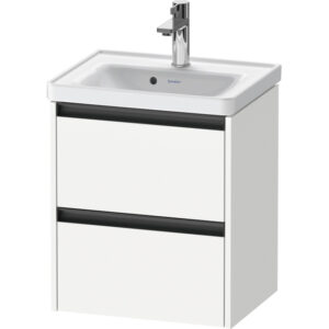 duravit ketho 2 wastafelonderbouwkast met 2 laden 48.4x37.5x54.9cm met grepen antraciet wit mat sw772013