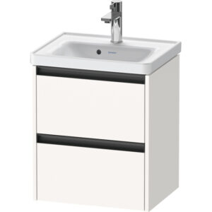 Duravit Ketho 2 wastafelonderbouwkast met 2 laden 48.4x37.5x54.9cm met grepen antraciet wit supermat K25280084840000