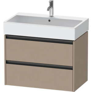 duravit ketho 2 wastafelonderbouwkast met 2 laden 78.4x46x54.9cm met grepen antraciet linnen mat sw772396