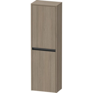 Duravit Ketho.2 Halfhoge kast 40x24x132cm 2 Linksdraaiende deuren Spaanplaat Eiken (terra) Mat K21319L35350000