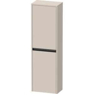 duravit ketho.2 halfhoge kast 40x24x132cm 2 linksdraaiende deuren spaanplaat taupe mat sw772450