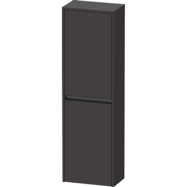 duravit ketho.2 halfhoge kast 40x24x132cm 2 rechtsdraaiende deuren spaanplaat grafiet mat sw772523