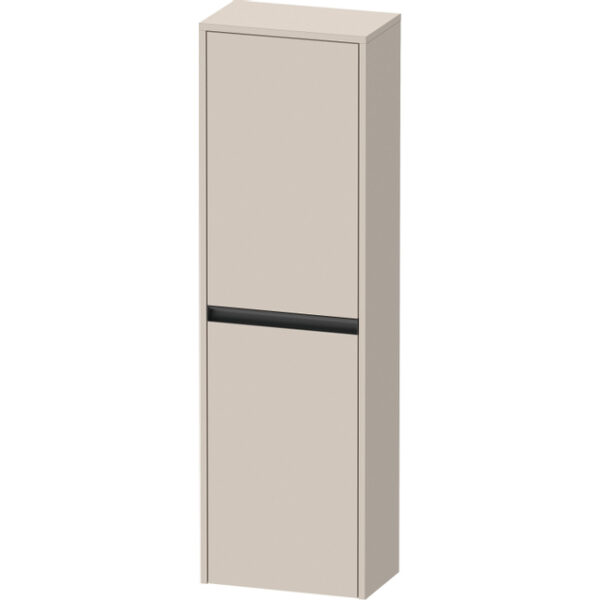 Duravit Ketho.2 Halfhoge kast 40x24x132cm 2 Rechtsdraaiende deuren Spaanplaat Taupe Mat K21319R91910000