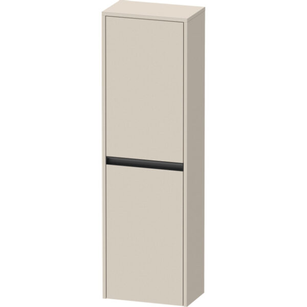 duravit ketho.2 halfhoge kast 40x24x132cm 2 rechtsdraaiende deuren spaanplaat taupe mat sw772620