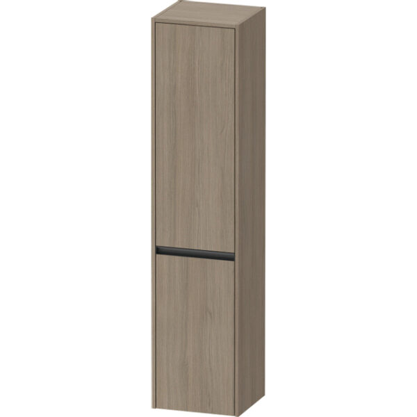 Duravit Ketho.2 Hoge kast 40x36x176cm 2 Linksdraaiende deuren Spaanplaat Eiken (terra) Mat K21329L35350000