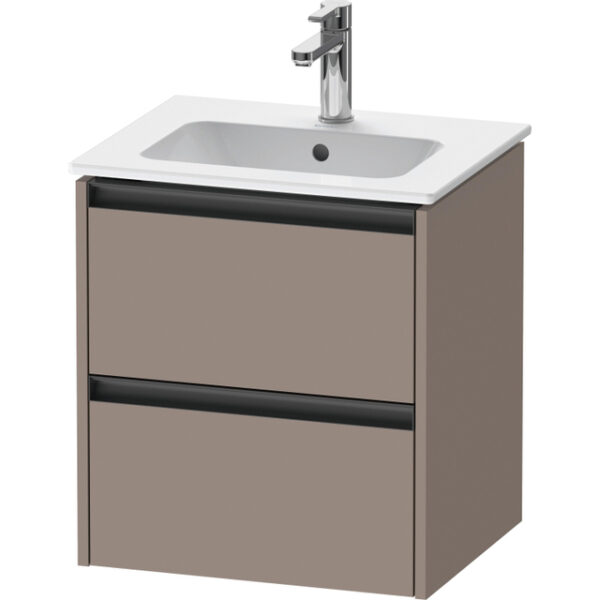 duravit ketho.2 wastafelonderkast 51x42x54.9cm geschikt voor 1 waskom spaanplaat basalt mat sw772685