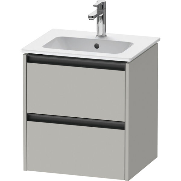 Duravit Ketho.2 wastafelonderkast 51x42x54.9cm geschikt voor 1 waskom Spaanplaat Betongrijs Mat K25261007070000