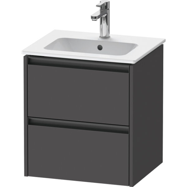 duravit ketho.2 wastafelonderkast 51x42x54.9cm geschikt voor 1 waskom spaanplaat grafiet mat sw772996