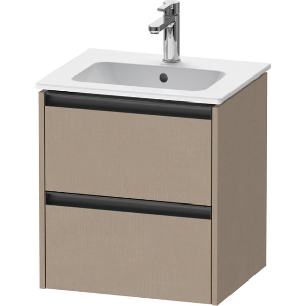 Duravit Ketho.2 wastafelonderkast 51x42x54.9cm geschikt voor 1 waskom Spaanplaat Linnen Mat K25261075750000