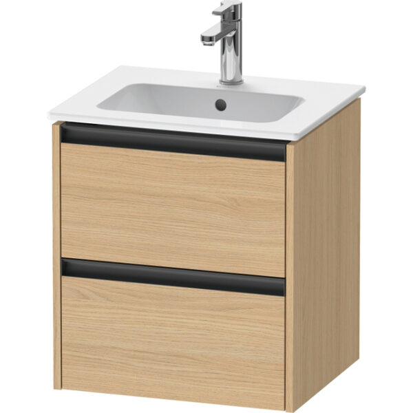 duravit ketho.2 wastafelonderkast 51x42x54.9cm geschikt voor 1 waskom spaanplaat natuur eiken mat sw772798