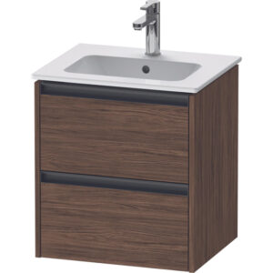 Duravit Ketho.2 wastafelonderkast 51x42x54.9cm geschikt voor 1 waskom Spaanplaat Noten (donker) Mat K25261021210000