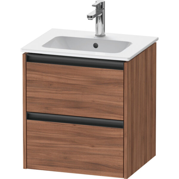 Duravit Ketho.2 wastafelonderkast 51x42x54.9cm geschikt voor 1 waskom Spaanplaat Noten Mat K25261079790000