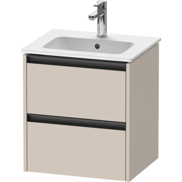 Duravit Ketho.2 wastafelonderkast 51x42x54.9cm geschikt voor 1 waskom Spaanplaat Taupe Mat K25261091910000