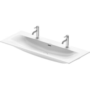 Duravit Viu meubelwastafel 2 kraangaten met overloop 123x49cm wit 2344120024