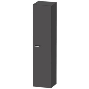 Duravit XBase badkamerkast 40x35.8x176cm 1 deur Standaard greep Grafiet xb1144r4949