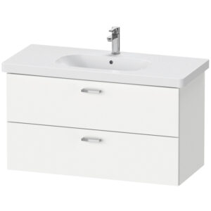 Duravit XBase Wastafelonderkast 100x45.8x56cm Standaard greep met softclose spaanplaat wit Mat XB619301818